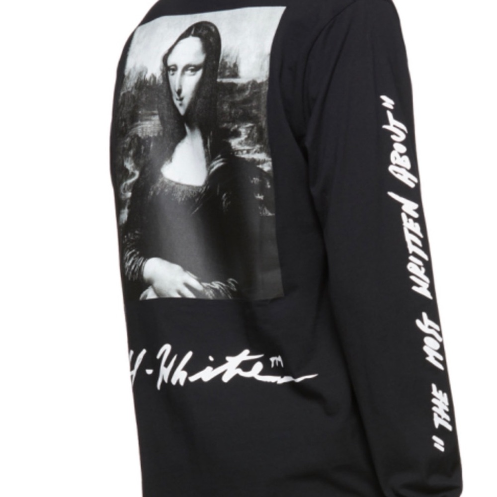 Off-WHITE BlackMona Lisa Long Sleeve 💯 AUTHENTIC